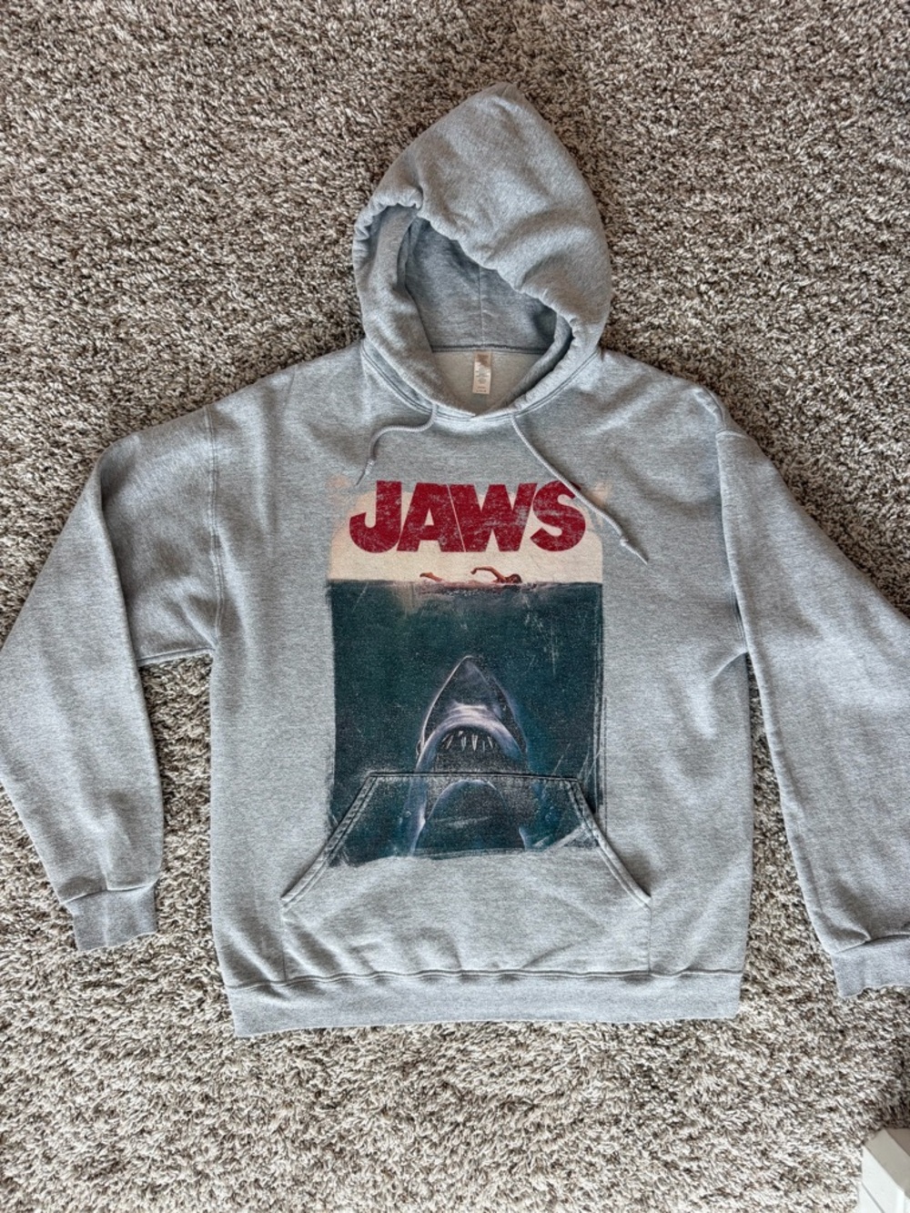 JAWS Graphic Hoodie in Heather Gray